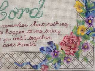 LORD HELP ME TO REMEMBER Handmade Framed Cross Stitch  