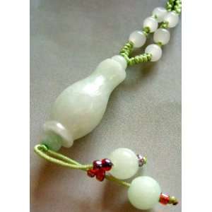    Natural Jade Jadeite Bottle Pendant Necklace 