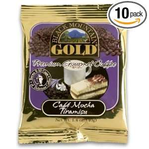 BLACK MOUNTIAN GOLD Coffee, Mocha Tiramisu, 1.4 Ounce Frac Packs (Pack 