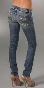For All Mankind Roxanne Slimmer Skinny Jeans with Studs  