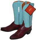 190 New LUCCHESE 2000 Fuchsia Goat Horseman Cowboy Boots Womens 7 B 