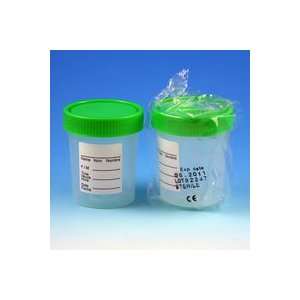  5913 PT# 5913  Specimen Cup Sterile Green Cap 4oz 100/Ca 