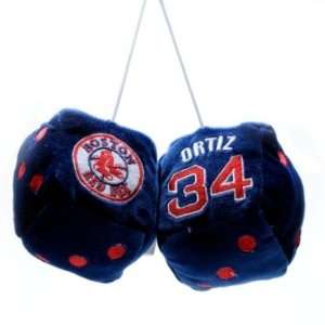    Boston Red Sox David Ortiz #34 3 Fuzzy Dice: Sports & Outdoors