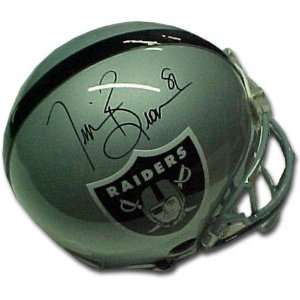  Tim Brown Oakland Raiders Autographed Helmet: Sports 