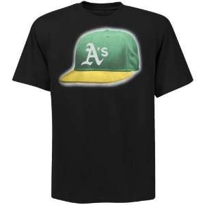    Oakland Athletics Bling Cap T Shirt (Black)