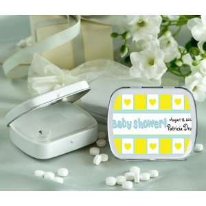 Wedding Favors Yellow Heart Theme Gift Wrap Personalized Glossy White 