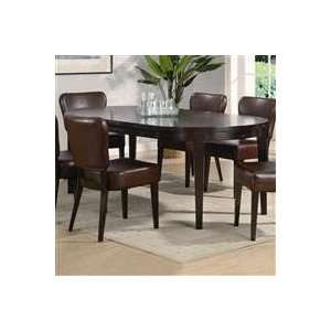   Maryknoll Contemporary Oval Leg Dining Table With Leaf: Home & Kitchen