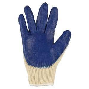  Blue Latex Coated Premium Work Gloves, Wholesale: 1 box of 