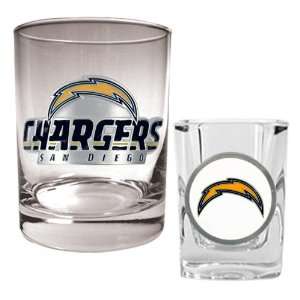  San Diego Chargers Rocks Glass & Shot Glass Set   Primary 