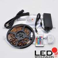   Flexible RGB Color Changing Kit Strip Controller Remote Power Supply