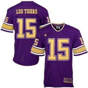 LSU Tigers #15 Purple Youth All Time Jersey:  Sports 