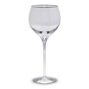  Solitaire Platinum Crystal Wine Glass [Set of 4]: Kitchen 