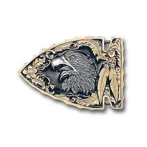  Pewter Belt Buckle   Eagle (Gold Vivatone): Sports 