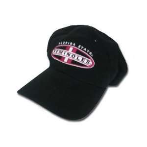 Florida State Seminoles (FSU) Black Retro Oval Hat:  Sports 