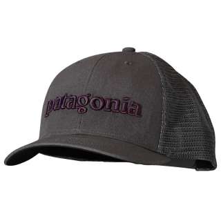 Patagonia Fly Fishing Trucker Hat Text Logo Forge Grey  