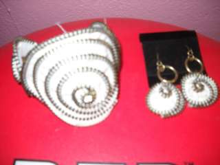 Vintage OOAK Handmade Zipper Bracelet & Earring Matching Set  