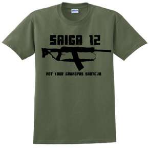 AK47 SAIGA Gun Logo Shirt Rifle Shotgun S M L XL XXL  