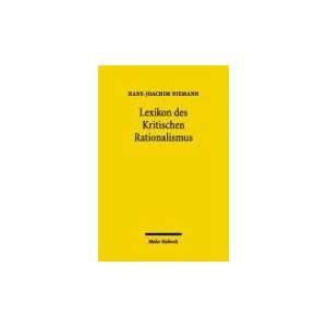   Kritischen Rationalismus (9783161483950) Hans Joachim Niemann Books