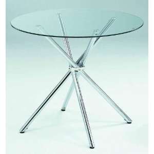 NP Cafe 305 Clear Glass Round Table: Kitchen & Dining