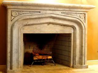 Cast Stone Fireplace Mantel (Mantle) Hearth, Tudor  