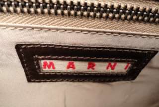 BNWT MARNI Brown Leather Shoulder Bag   So Sleek  