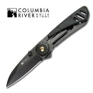  Columbia River Folding Knife H.U.G. Black: Sports 