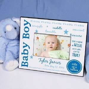   We Made A Wish   New Baby Personalized Printed Frame: Everything Else