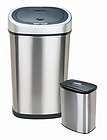 Motion Sensor 2 in 1 Combo Unit Touchless Garbage Trash Can Bathroom 