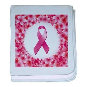   Baby Blanket Sky Blue Cancer Pink Ribbon Flower: Everything Else