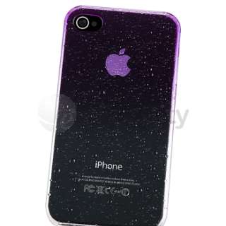 Purple Clear Raindrop Ultra Thin Hard Back Skin Case Cover for Apple 