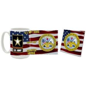  U.S. Army Band Coffee Mug/Coaster: Kitchen & Dining