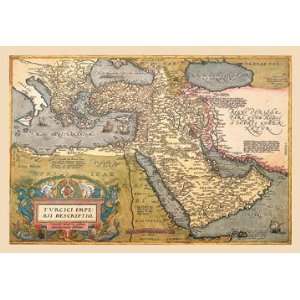  Map of The Middle East 20x30 poster