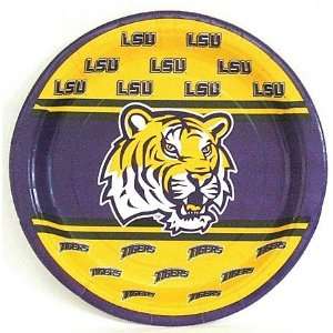   State University LSU Tigers Paper Plates   8 count