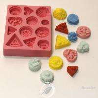 No.5   Mini Cake Large series Deco Silicone molds Soap Deco Molds 