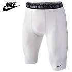 Nike Pro Core Long Compression 9 Mens Training Shorts Pants White 