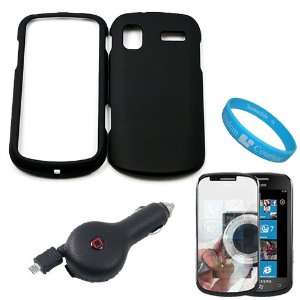  Black Rubberized Crystal Hard Case Cover for Samsung Focus Windows 