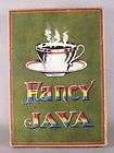 Fancy Java Coffee Cafe Burlap Picture Painted Cafe Sign
