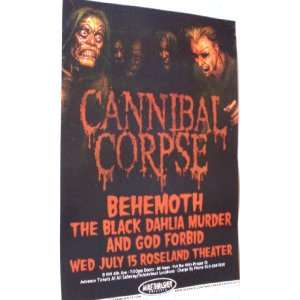  Cannibal Corpse Poster   R Concert Flyer