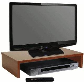  TV and VCR Swivel Base   Wood   Black Finish (Black) (5.5 