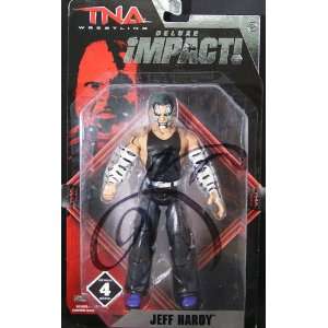  JEFF HARDY   AUTOGRAPHED DELUXE IMPACT 4 TNA TOY WRESTLING 