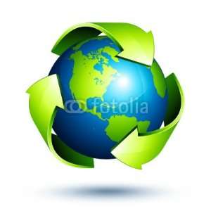   Recycling Symbol ( Usa and South America View )   Removable Graphic
