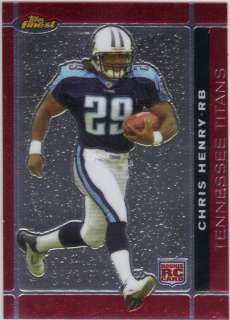 CHRIS HENRY 2007 TOPPS FINEST ROOKIE #122 TENNESSEE TITANS RC  