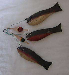   School Fish Bobber Buoy Country Cabin Craft Gift Tag Wood Wall Decor