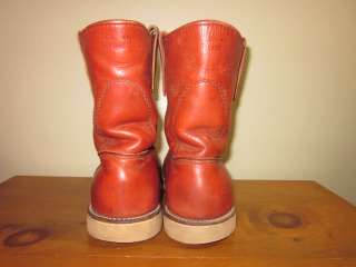 Vintage Red Wing leather steel toe crepe sole work boots 9 D Made in 