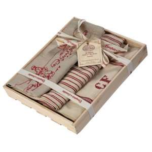  Berger Tea Towels Boxed Set of Three: Home & Kitchen