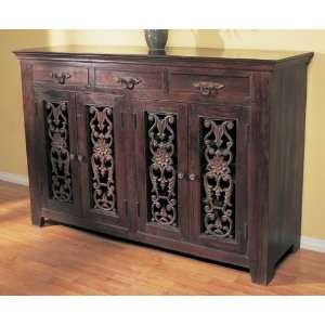  Classic Home Concepts Florence Buffet 3 Drawer 4 Door Dark Cabinets 