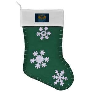   Christmas Stocking Green Angel Winged Crown Cross: Everything Else