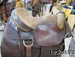 RH Horton Custom Maker Roping Saddle Used 16 Heavy Duty  