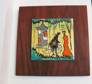 Mid Century Harris Strong Tile Wall Art Abstract People  
