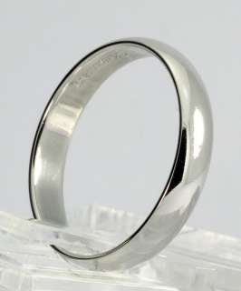 CLEAN & CLASSIC SOLID PLATINUM 4 MM WEDDING BAND RING  